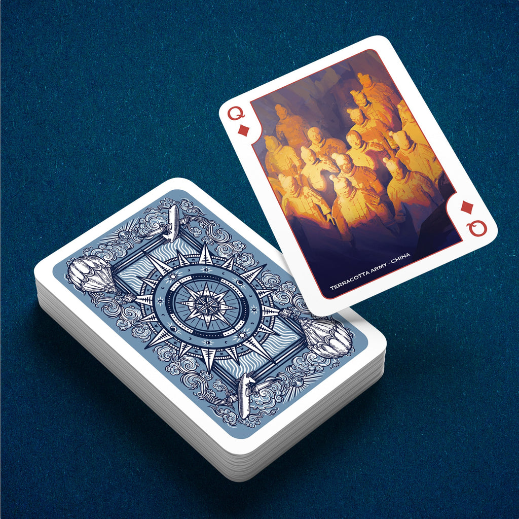 Around The World Themed Playing Cards - 52 Pieces of Stunning Custom Art