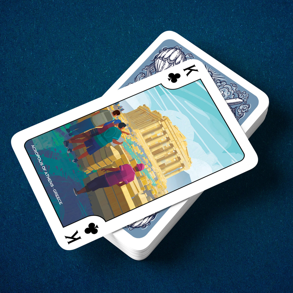 Around The World Themed Playing Cards - 52 Pieces of Stunning Custom Art